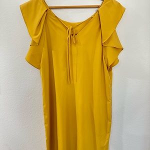 Yellow polyester dress